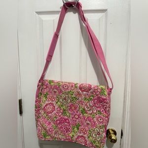 Vera Bradley Petal Pink Messenger Laptop Bag